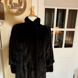 Bill Blass Luxurious Black Fur Coat
